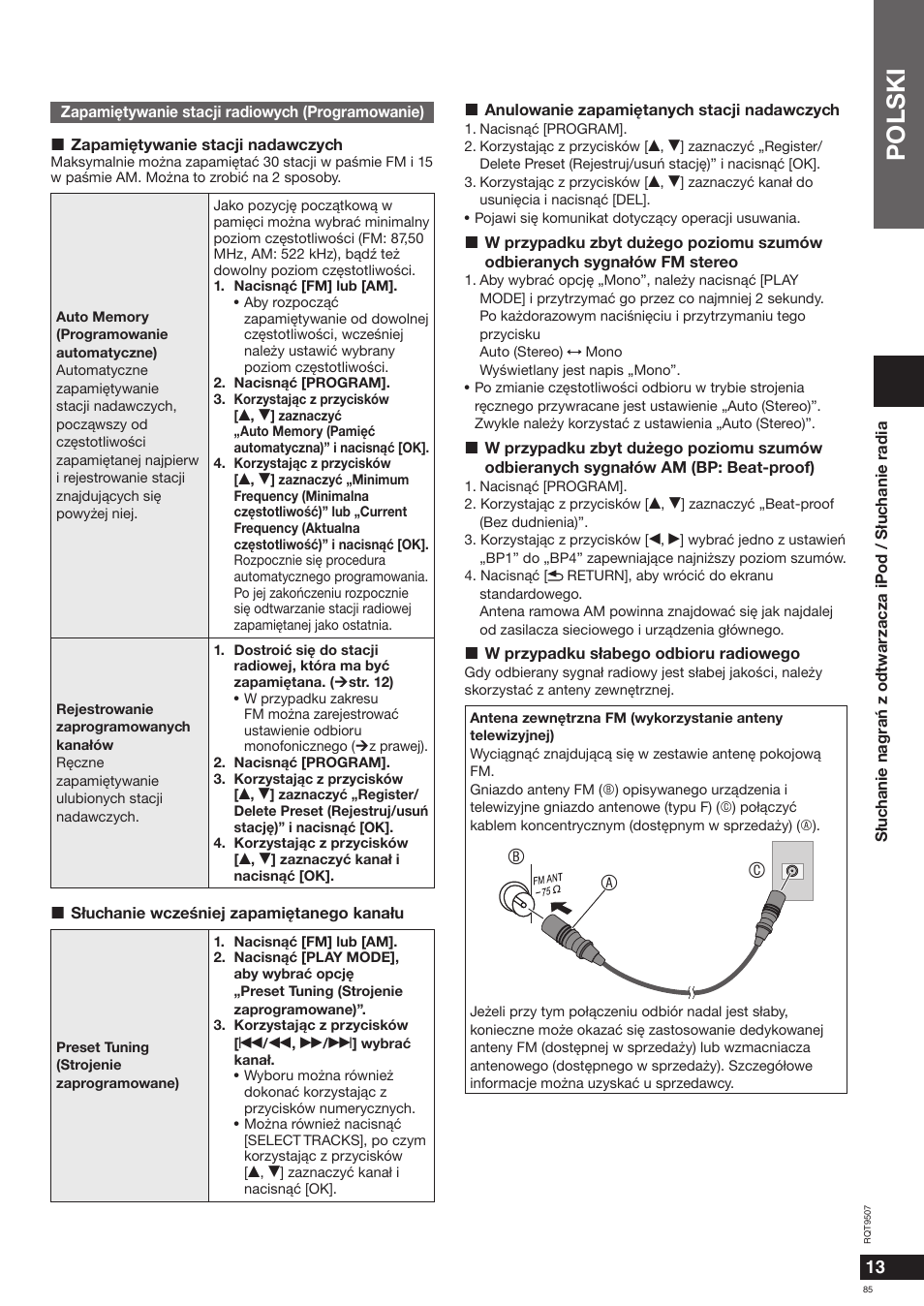 Polski, Ab c | Panasonic MW10 User Manual | Page 85 / 100