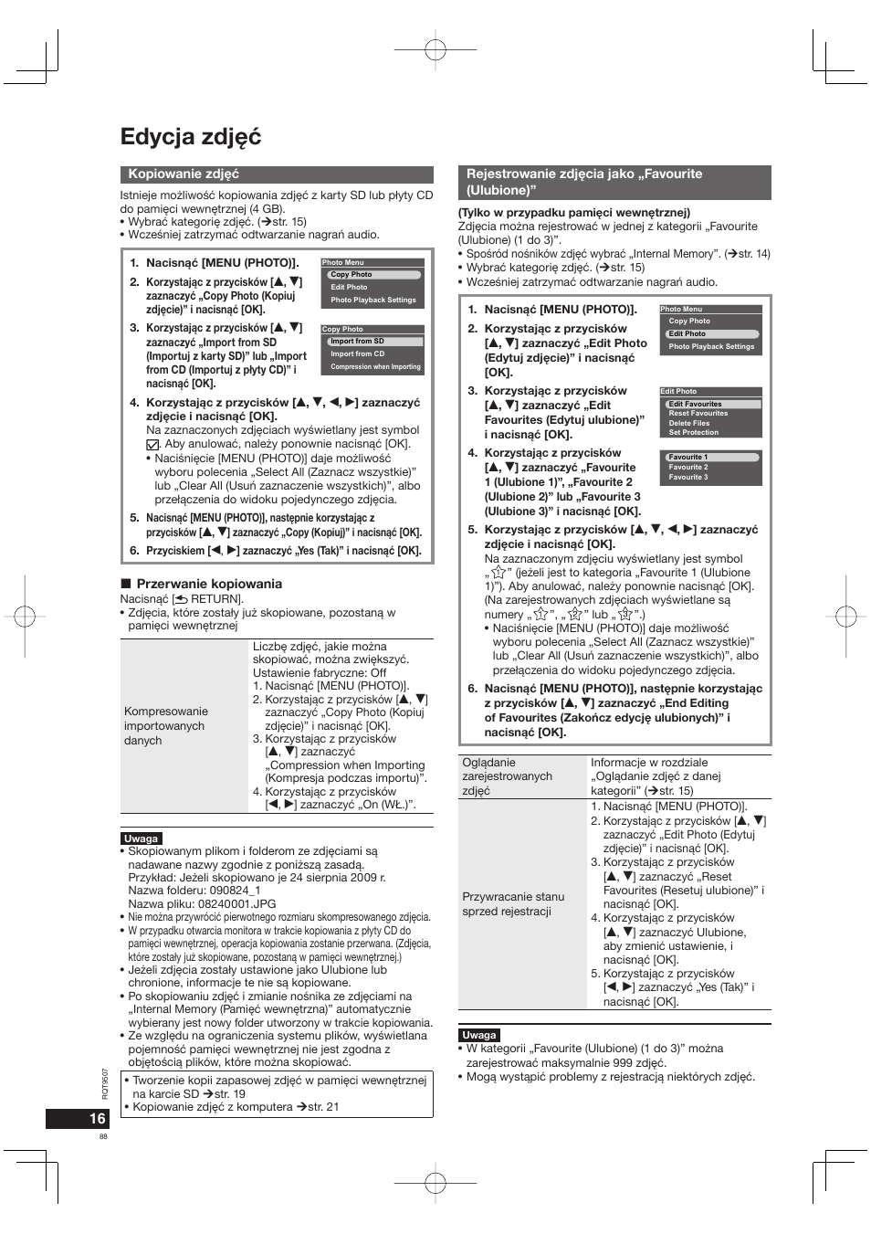 Edycja zdjêæ | Panasonic MW10 User Manual | Page 88 / 100