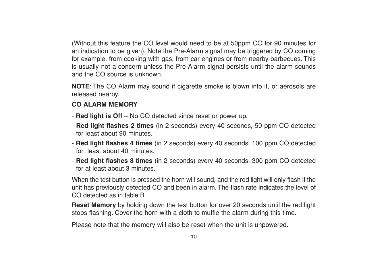 Aico Carbon Monoxide Alarm Ei 225EN User Manual | Page 10 / 32