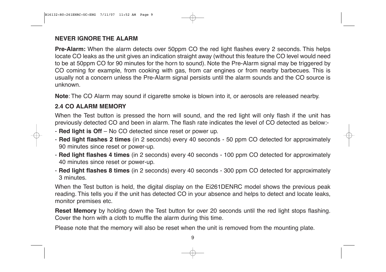 Aico Ei261DENRC User Manual | Page 9 / 34