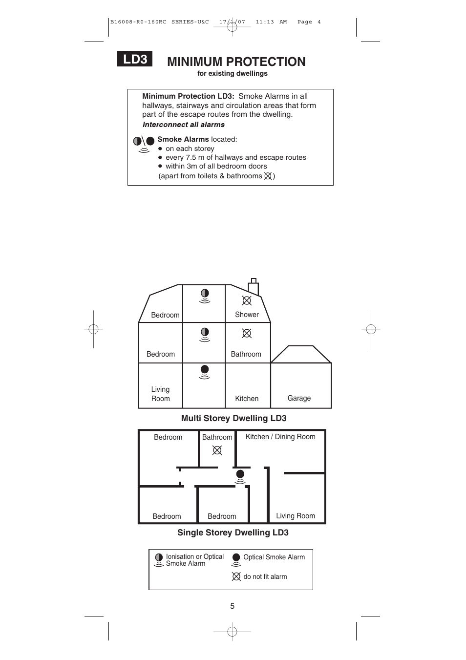 Minimum protection ld3 | Aico Ei168RC User Manual | Page 4 / 16