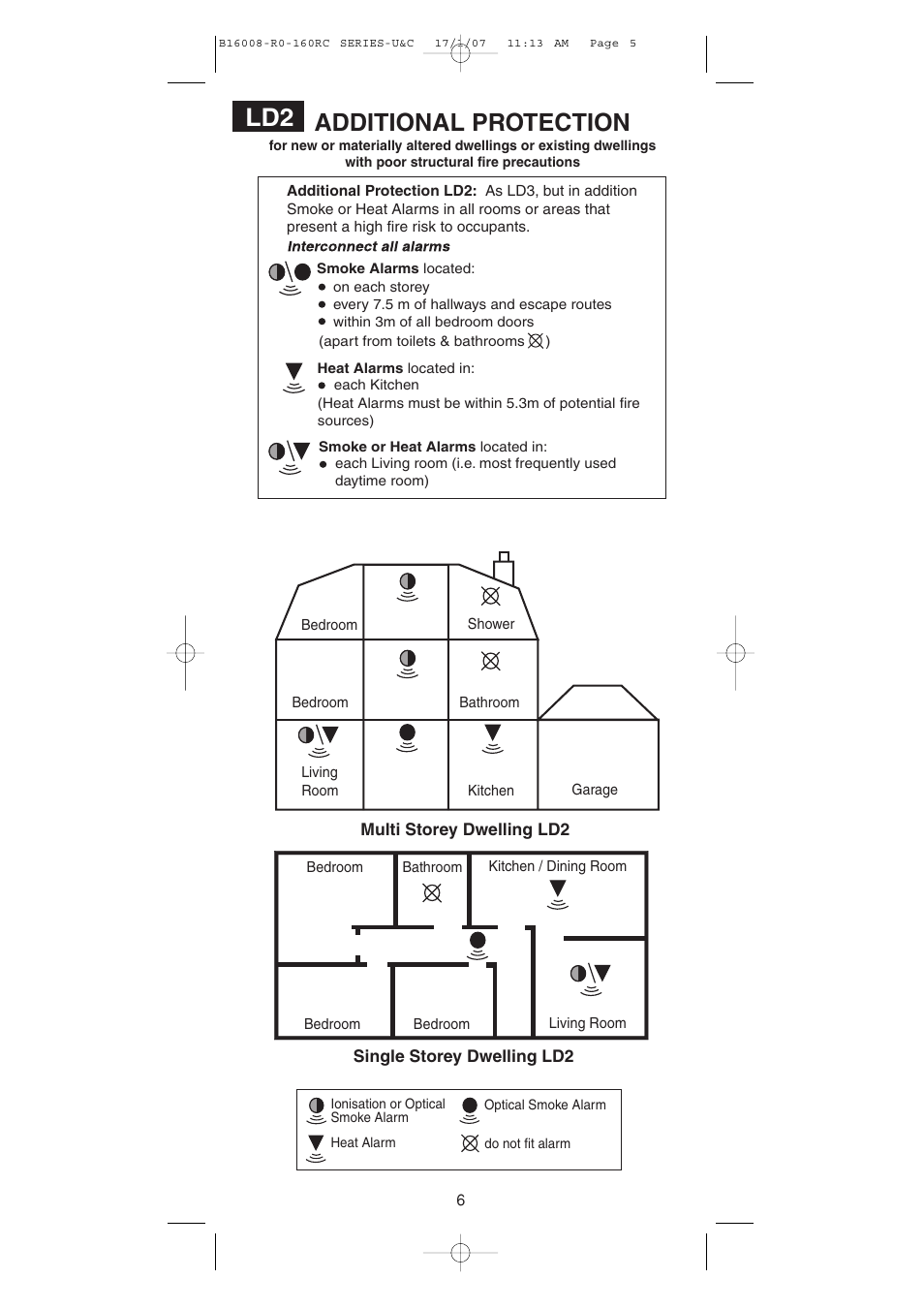 Additional protection ld2 | Aico Ei168RC User Manual | Page 5 / 16