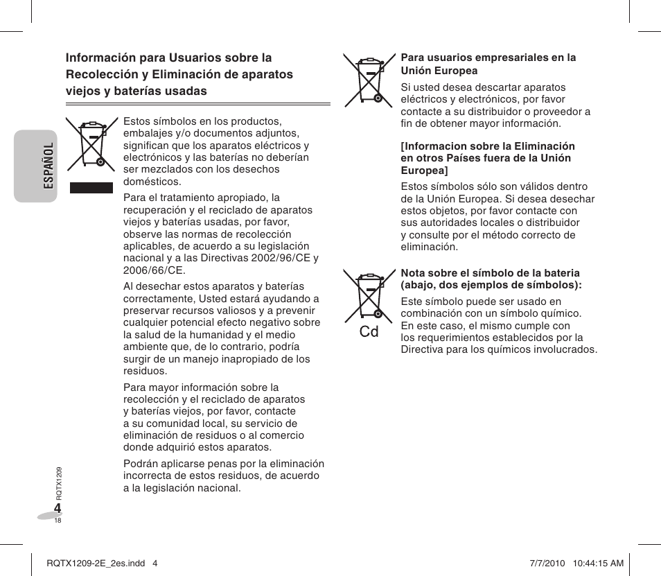 Panasonic RCDC1EG User Manual | Page 18 / 76