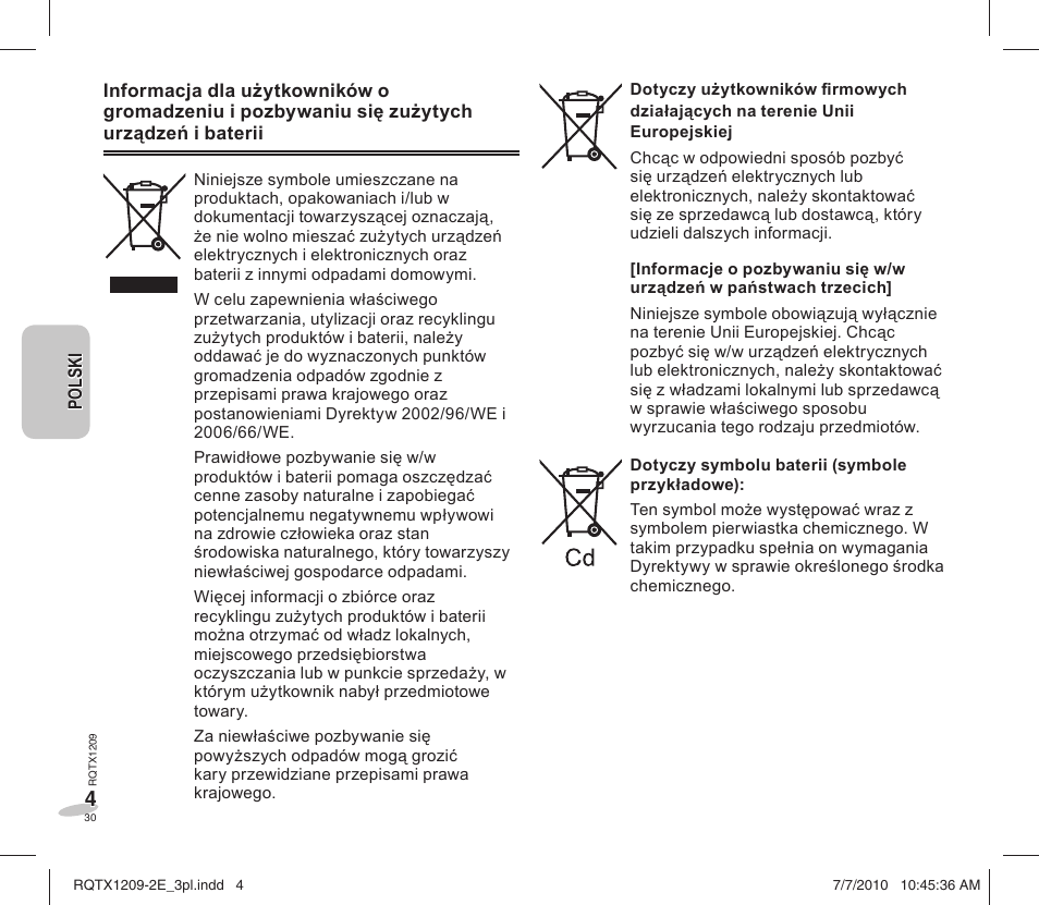 Panasonic RCDC1EG User Manual | Page 30 / 76