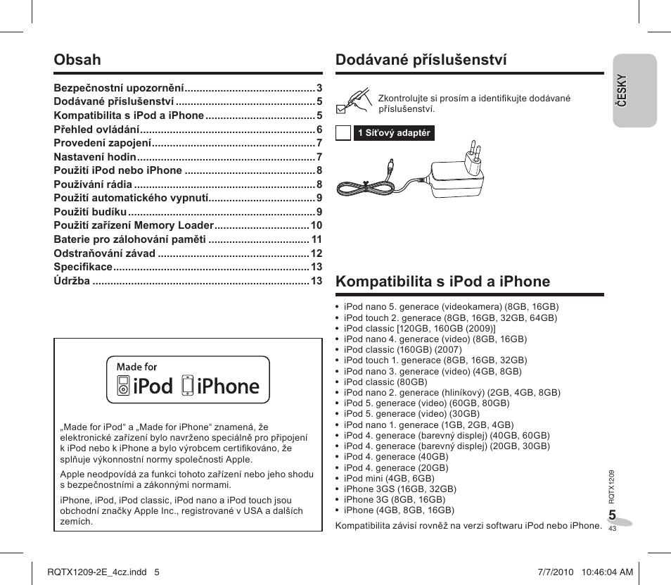 Panasonic RCDC1EG User Manual | Page 43 / 76