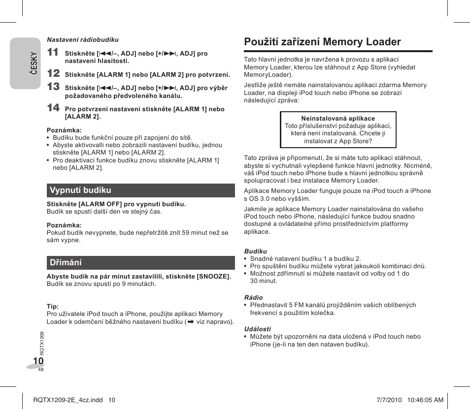 Panasonic RCDC1EG User Manual | Page 48 / 76