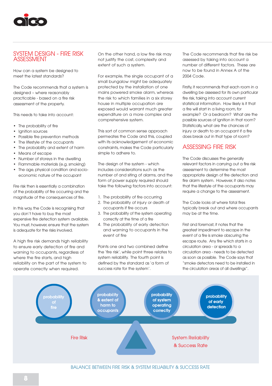 Assessing fire risk, System design - fire risk assessment | Aico Residential Fire Detection RFD User Manual | Page 8 / 28
