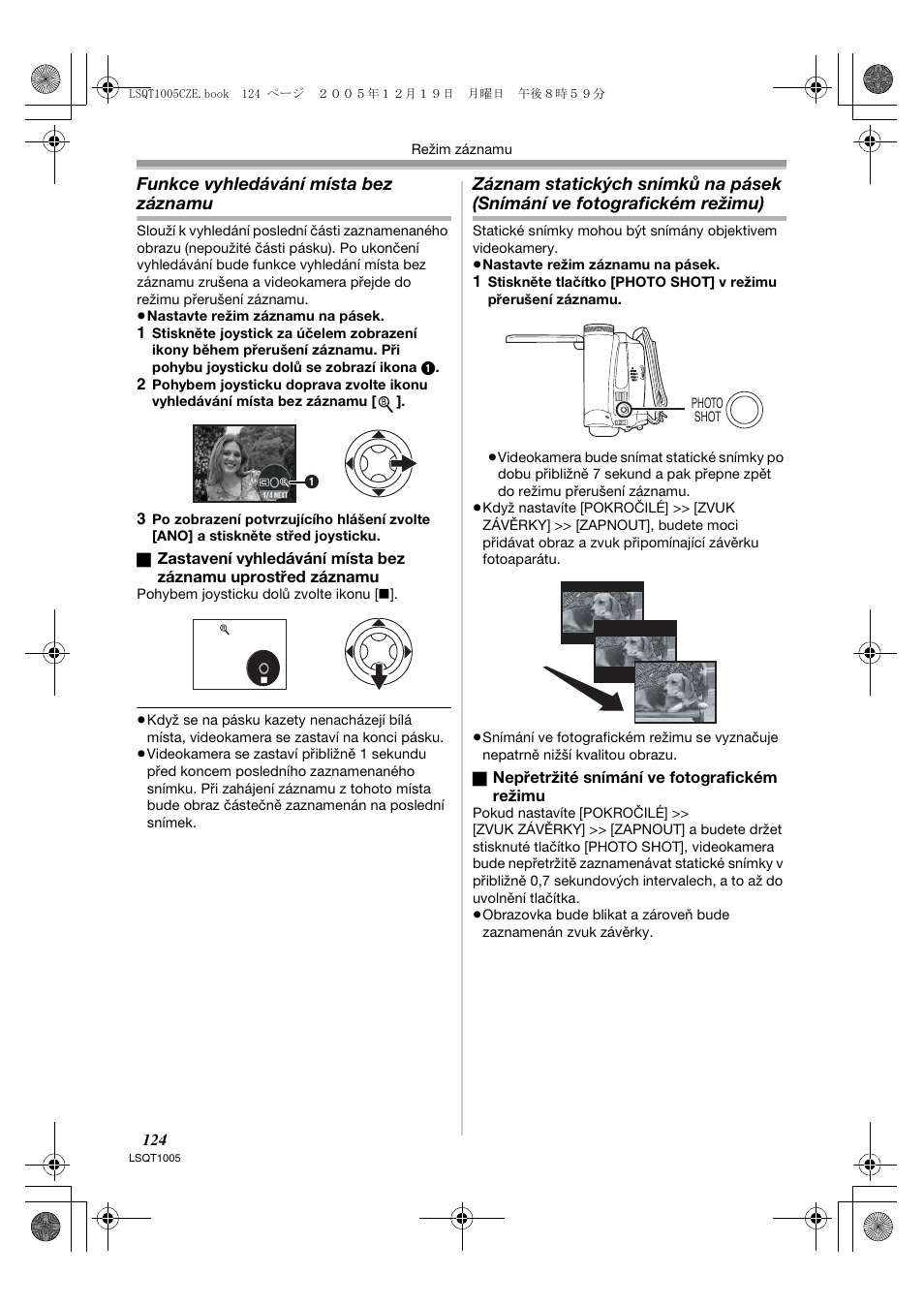 Funkce vyhledávání místa bez záznamu | Panasonic NVGS37EP User Manual | Page 124 / 204