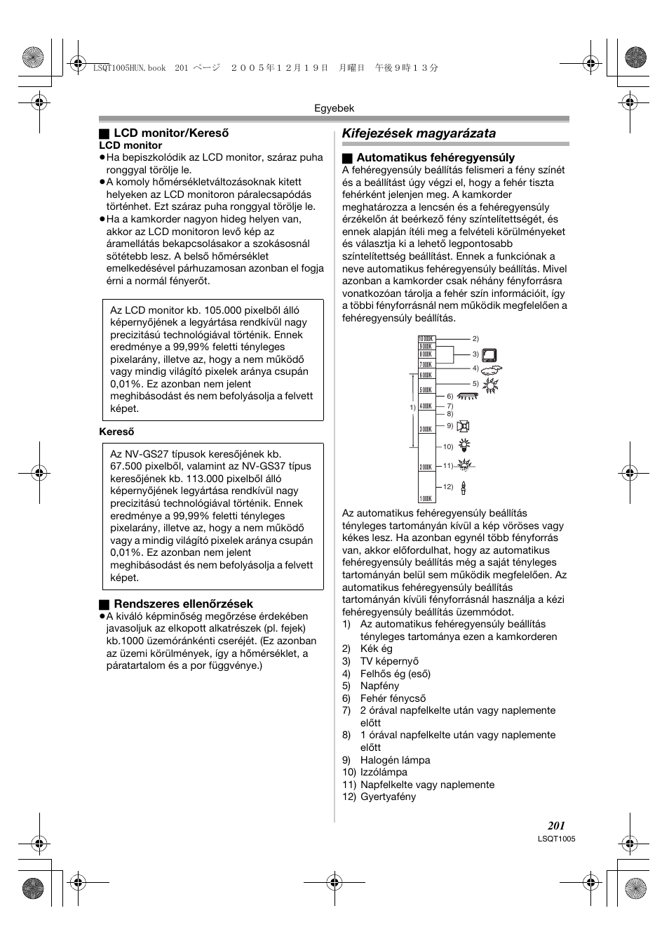 Kifejezések magyarázata | Panasonic NVGS37EP User Manual | Page 201 / 204