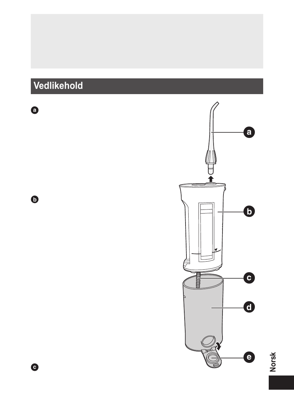 Vedlikehold | Panasonic EWDJ10 User Manual | Page 113 / 216
