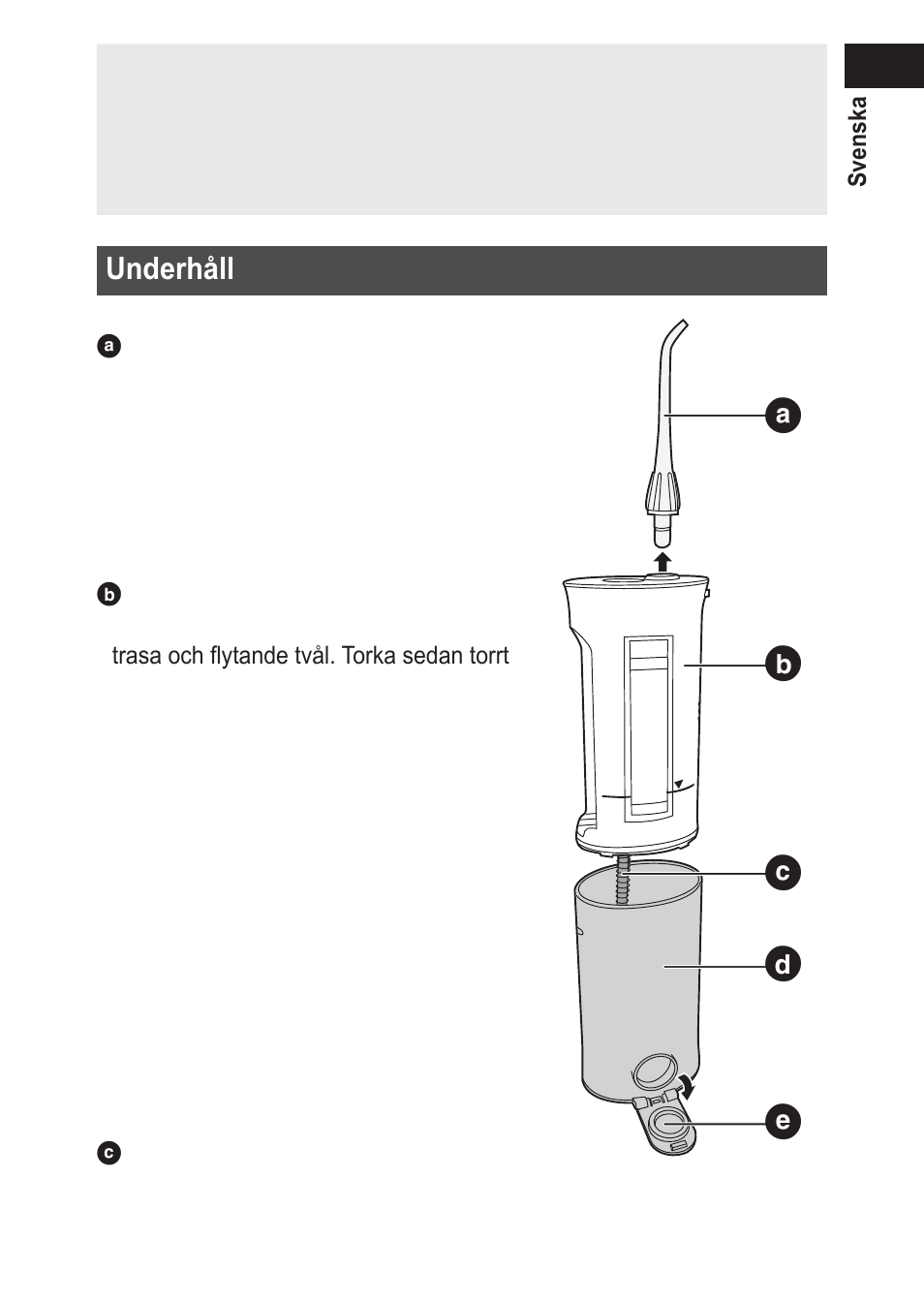 Underhåll | Panasonic EWDJ10 User Manual | Page 125 / 216