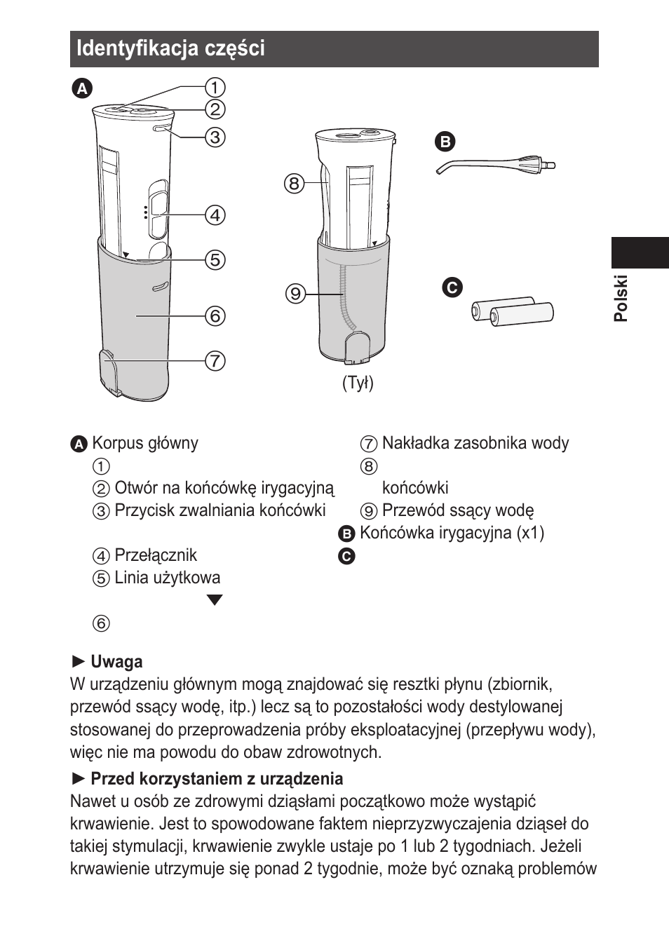 Identyfikacjaczęści | Panasonic EWDJ10 User Manual | Page 143 / 216