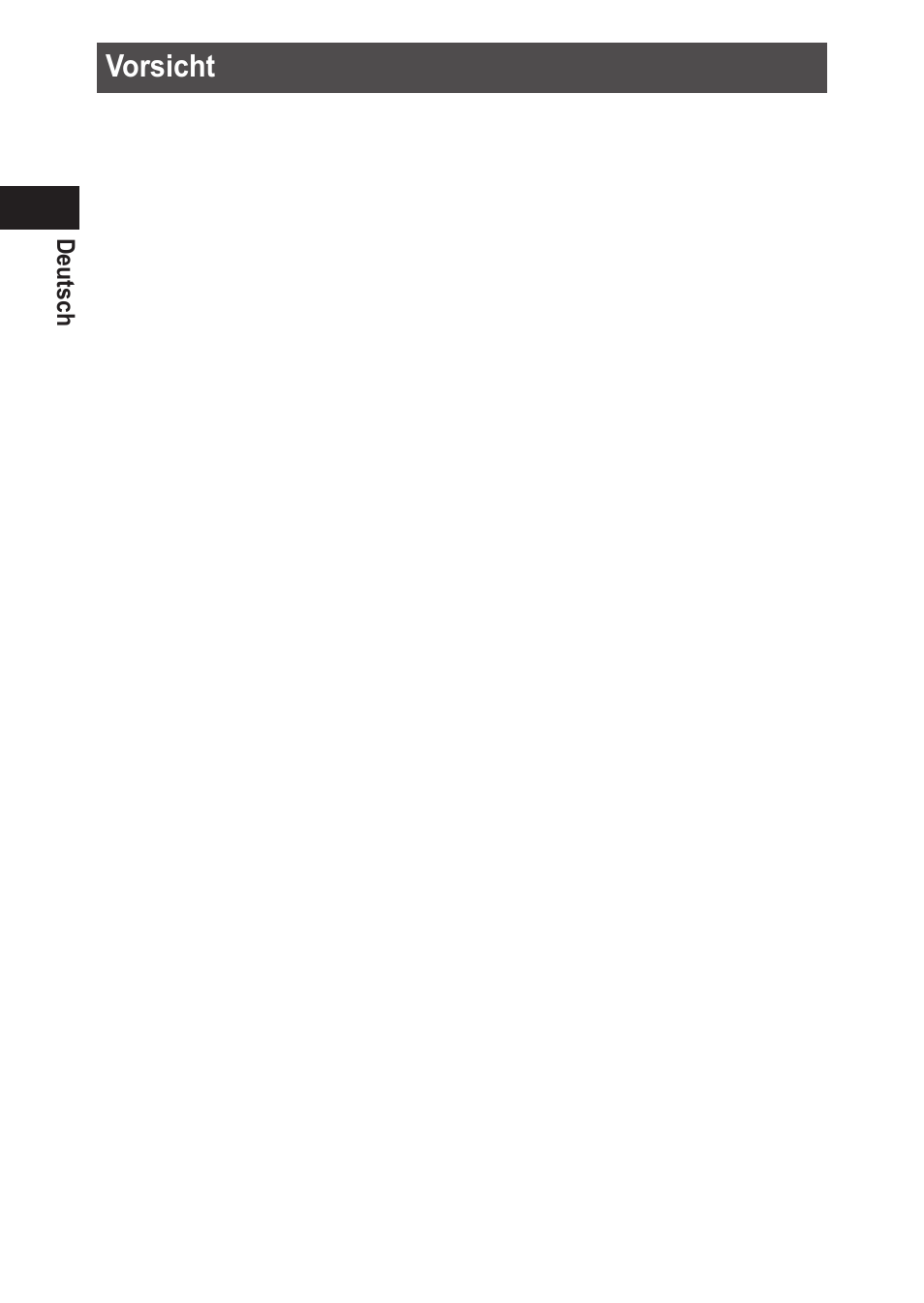 Vorsicht | Panasonic EWDJ10 User Manual | Page 16 / 216