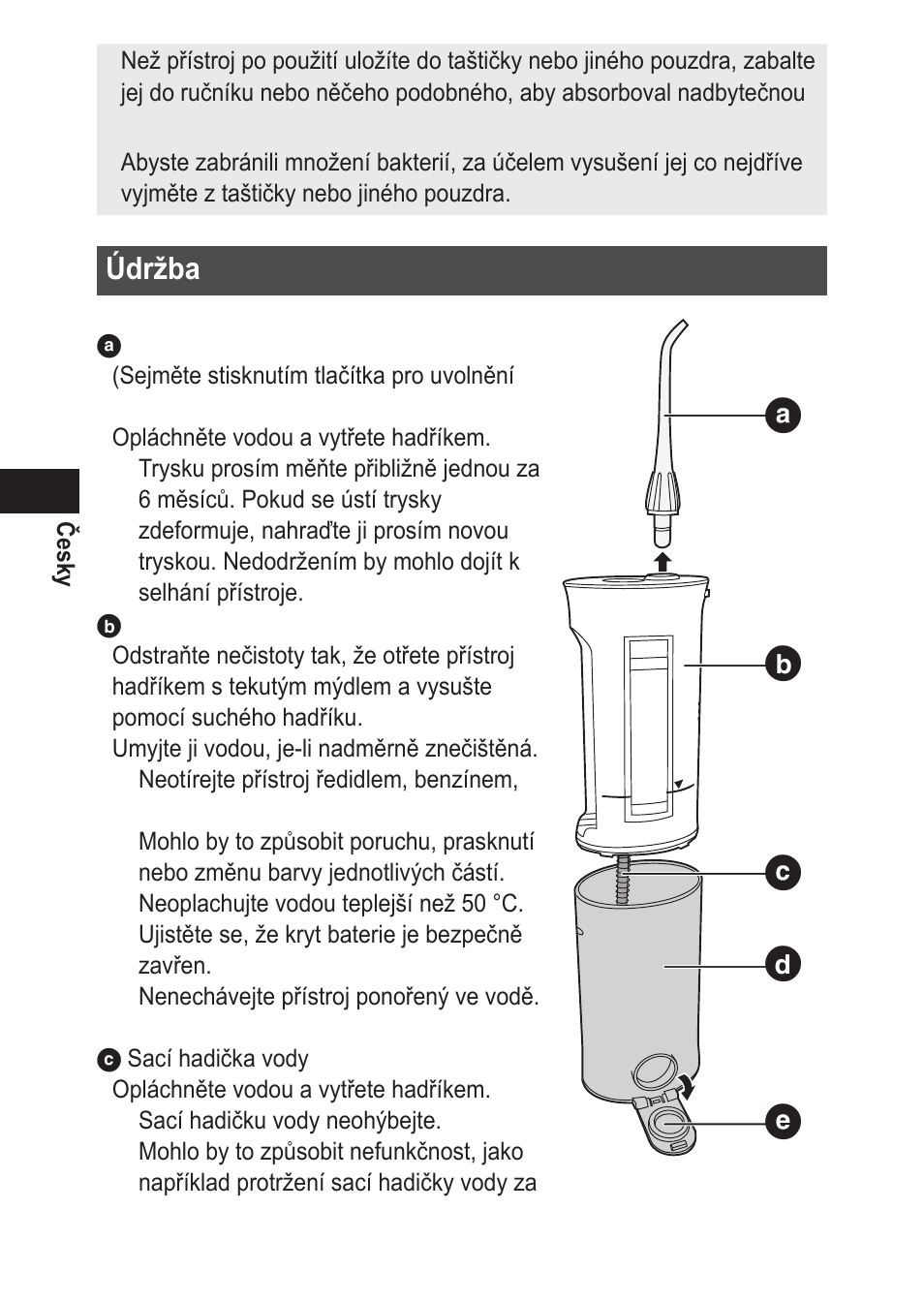 Údržba | Panasonic EWDJ10 User Manual | Page 162 / 216