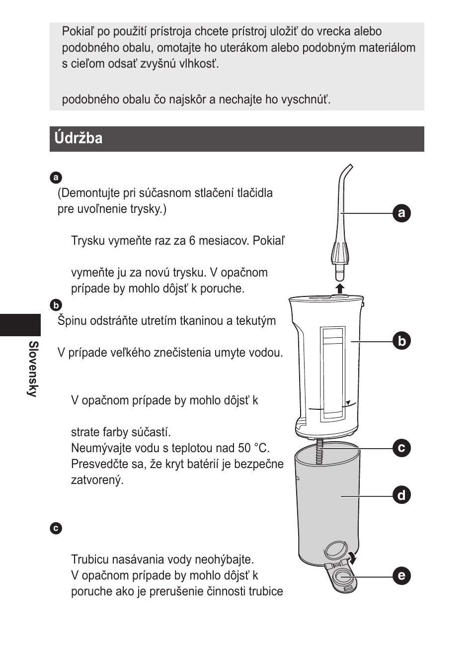 Údržba | Panasonic EWDJ10 User Manual | Page 174 / 216