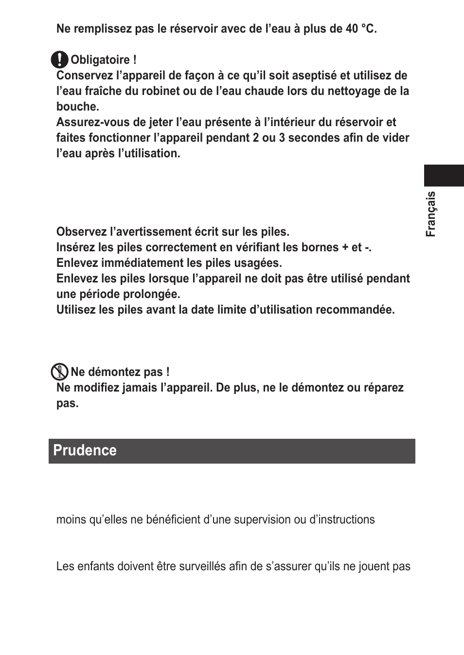 Prudence | Panasonic EWDJ10 User Manual | Page 29 / 216
