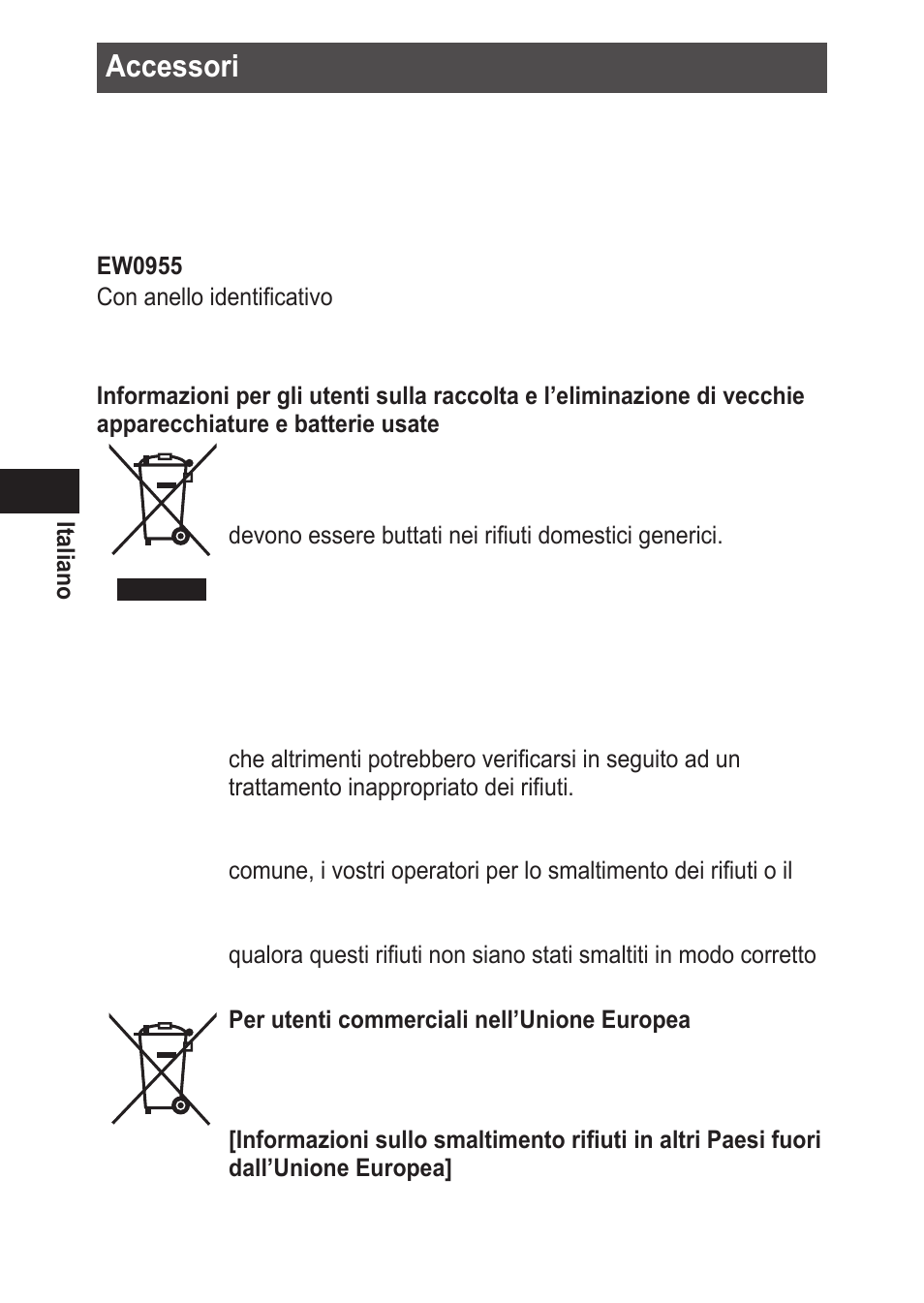 Accessori | Panasonic EWDJ10 User Manual | Page 52 / 216