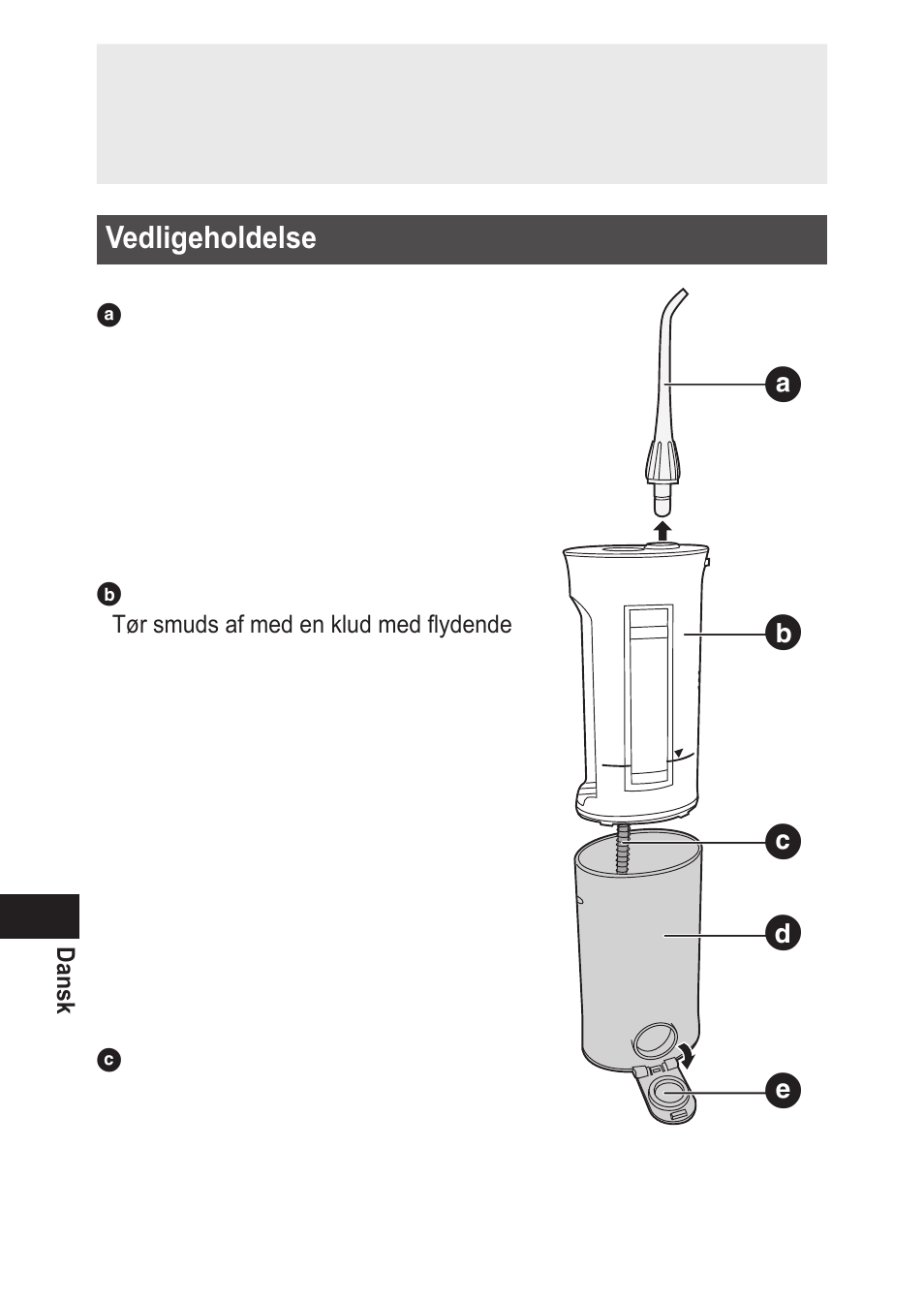 Vedligeholdelse | Panasonic EWDJ10 User Manual | Page 88 / 216