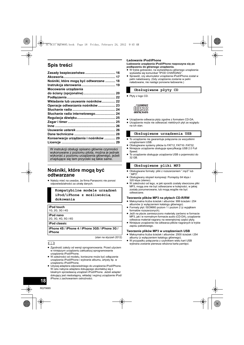Panasonic SCHC37EC User Manual | Page 18 / 44