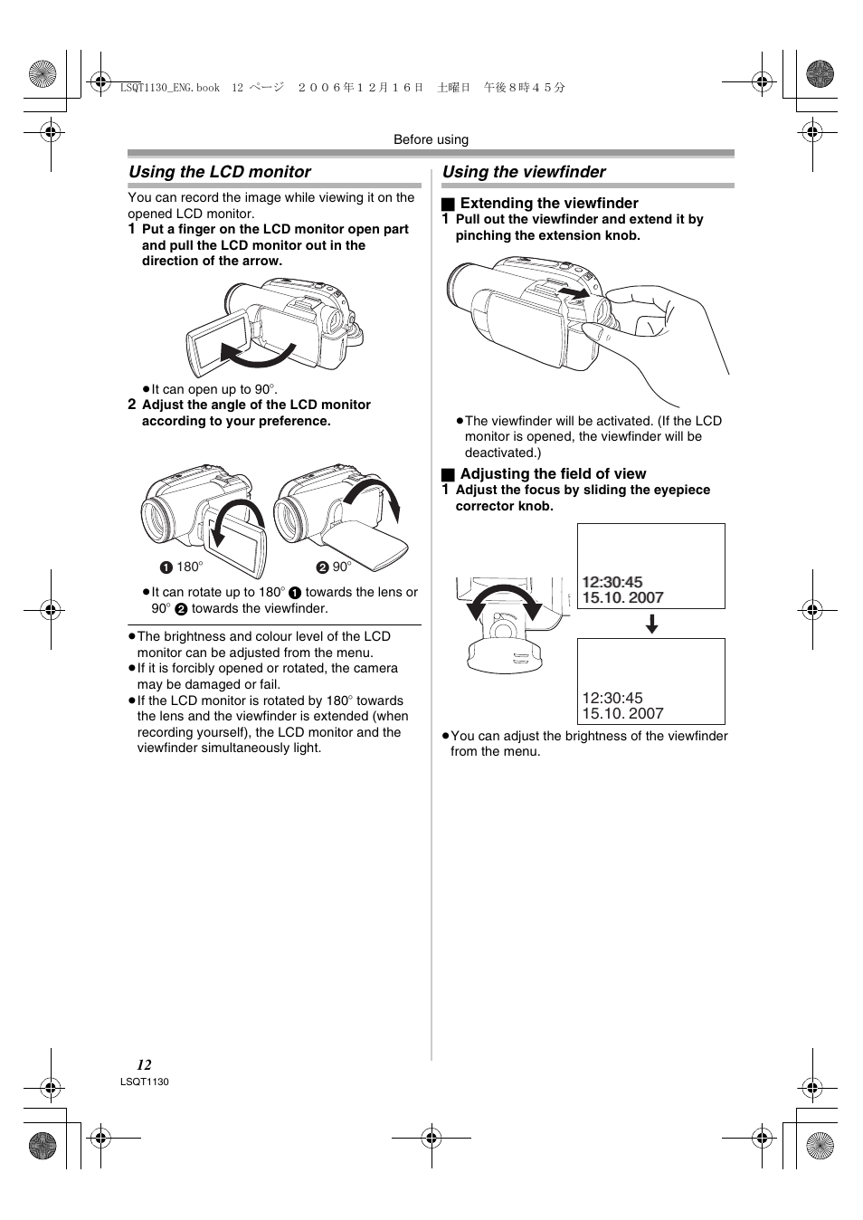 Panasonic NVGS80EP User Manual | Page 12 / 208