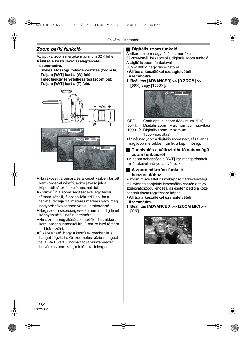 Zoom be/ki funkció | Panasonic NVGS80EP User Manual | Page 178 / 208