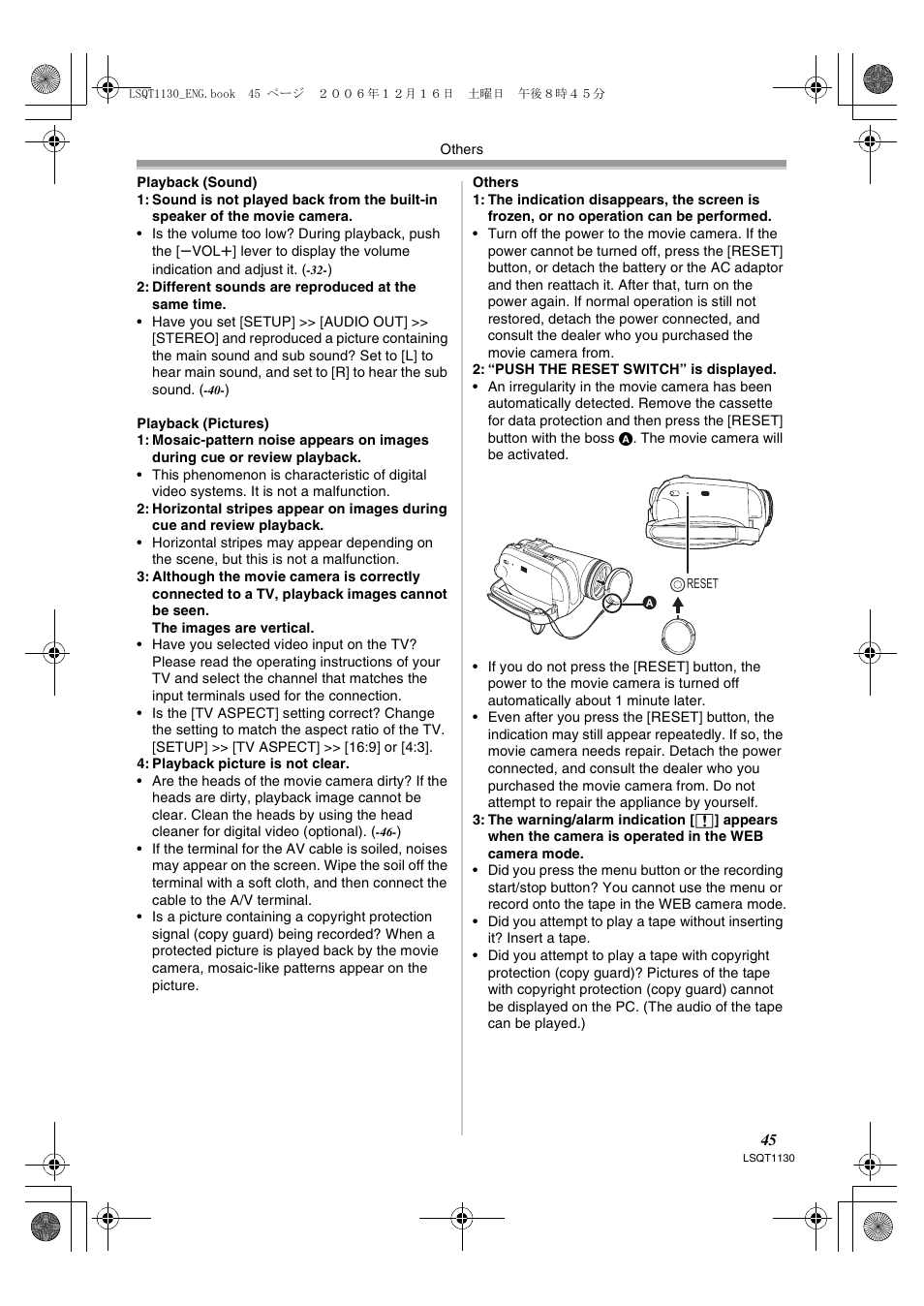 Panasonic NVGS80EP User Manual | Page 45 / 208