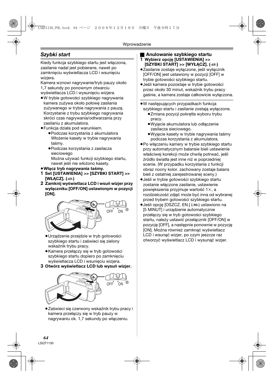 Szybki start | Panasonic NVGS80EP User Manual | Page 64 / 208