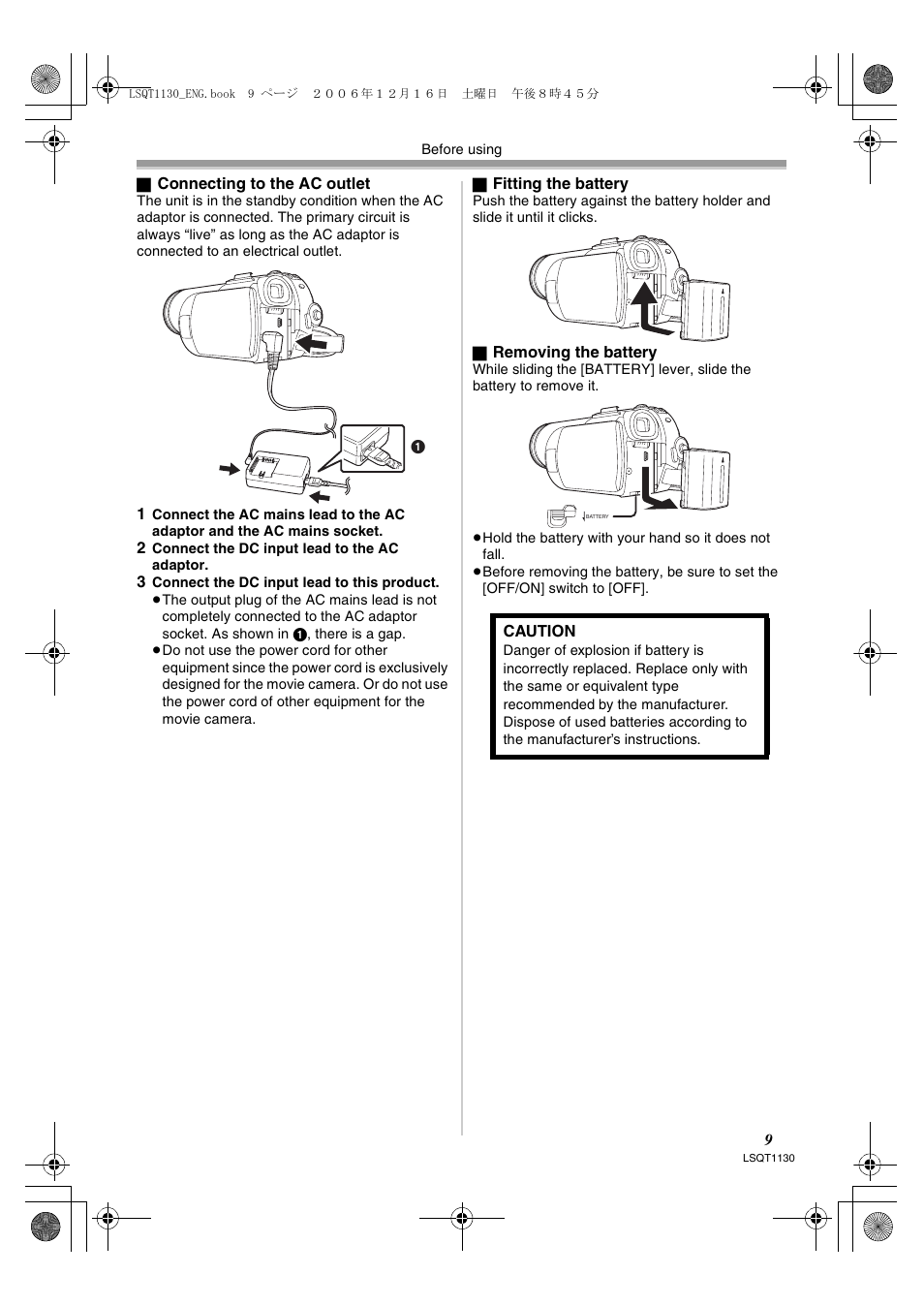 Panasonic NVGS80EP User Manual | Page 9 / 208