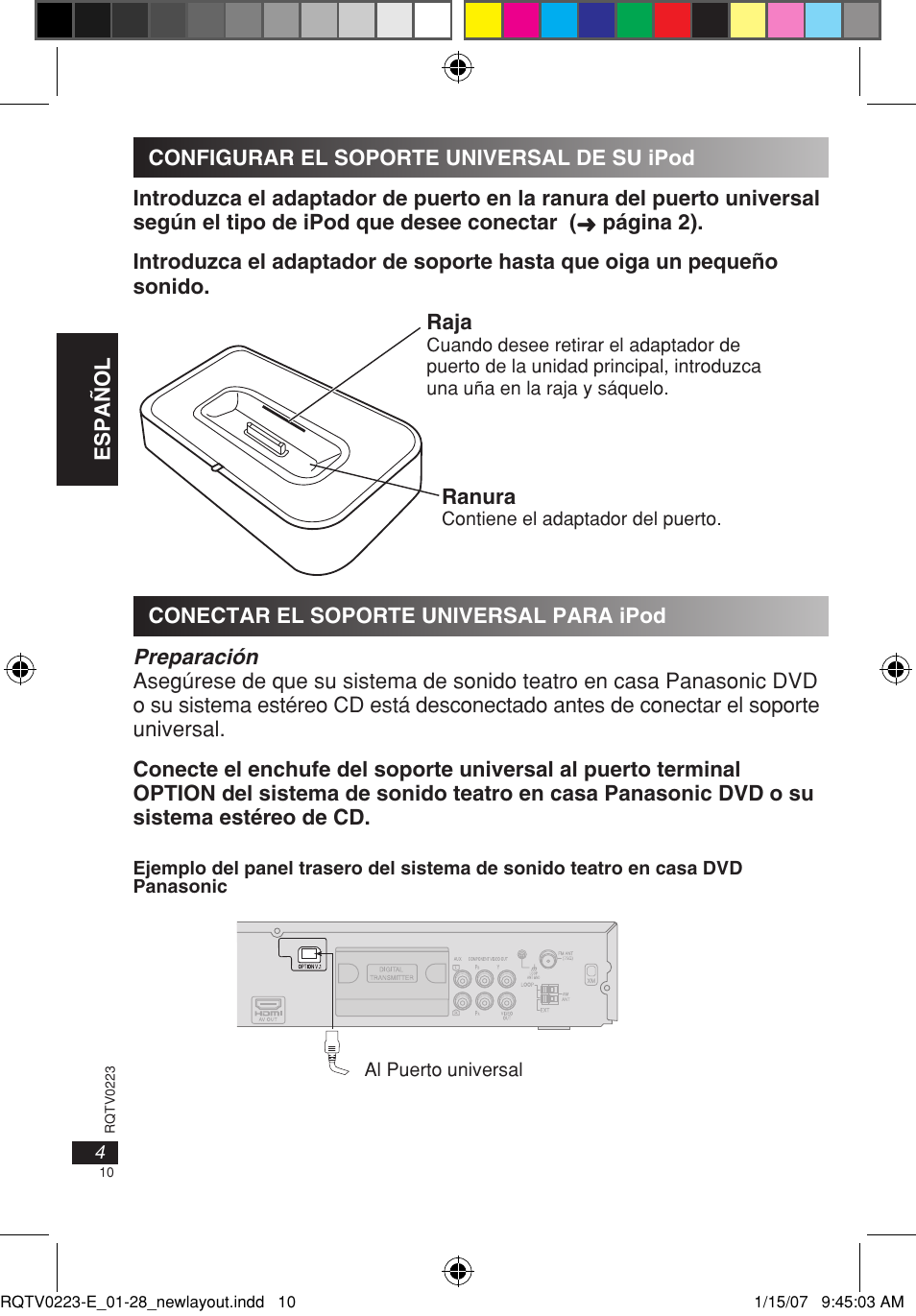 Panasonic SHPD10 User Manual | Page 10 / 28