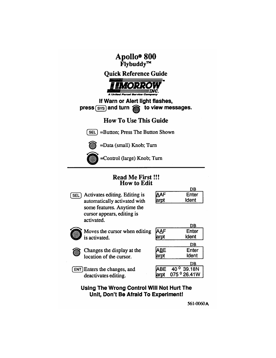 Apollo FLYBUDDY 800 User Manual | 4 pages