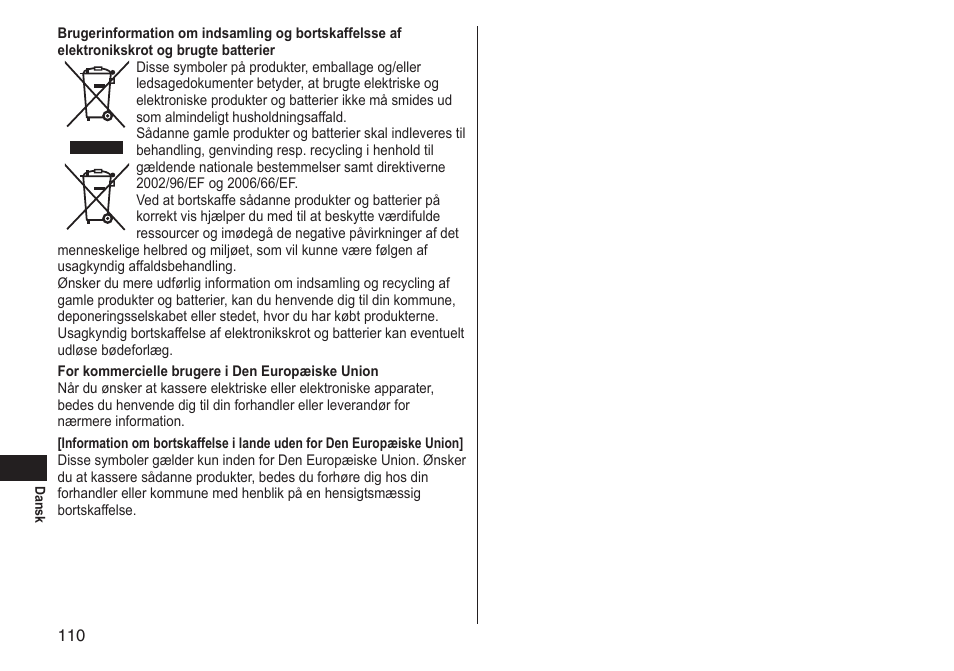 Panasonic ERGS60 User Manual | Page 110 / 256