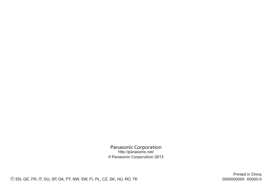 Panasonic ERGS60 User Manual | Page 256 / 256