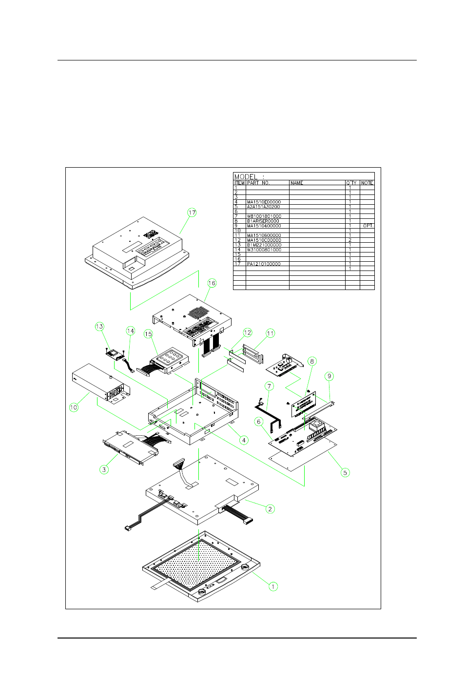 Recognizing the system major parts, 1: apollo 120, Igure | Exploded diagram | Apollo 150 III User Manual | Page 63 / 167