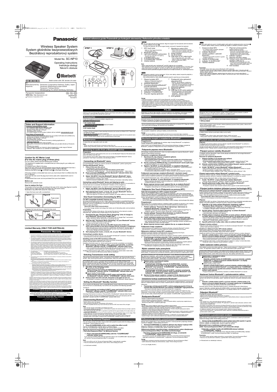 Panasonic SCNP10EB User Manual | 2 pages