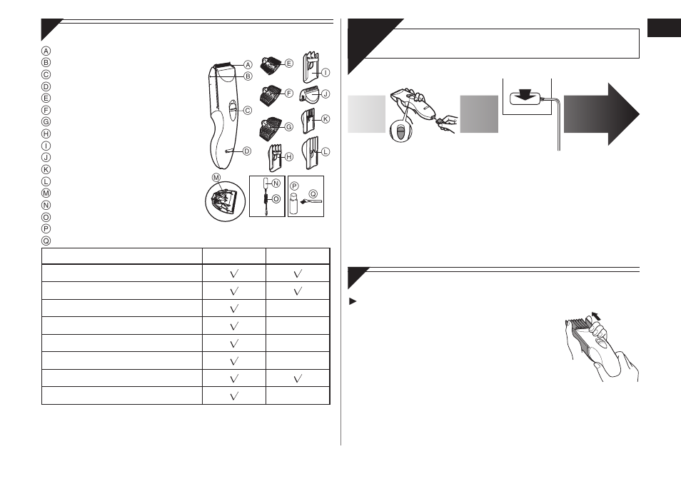 Char ge, Charging | Panasonic ERCA70 User Manual | Page 3 / 108