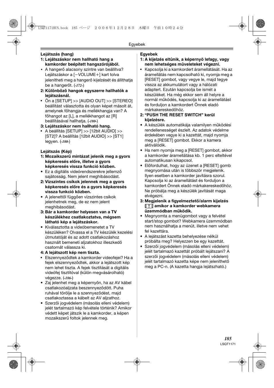 Panasonic NVGS60EP User Manual | Page 185 / 192