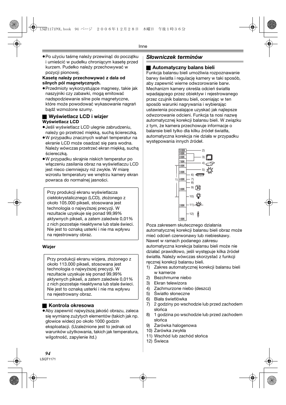 Słowniczek terminów | Panasonic NVGS60EP User Manual | Page 94 / 192