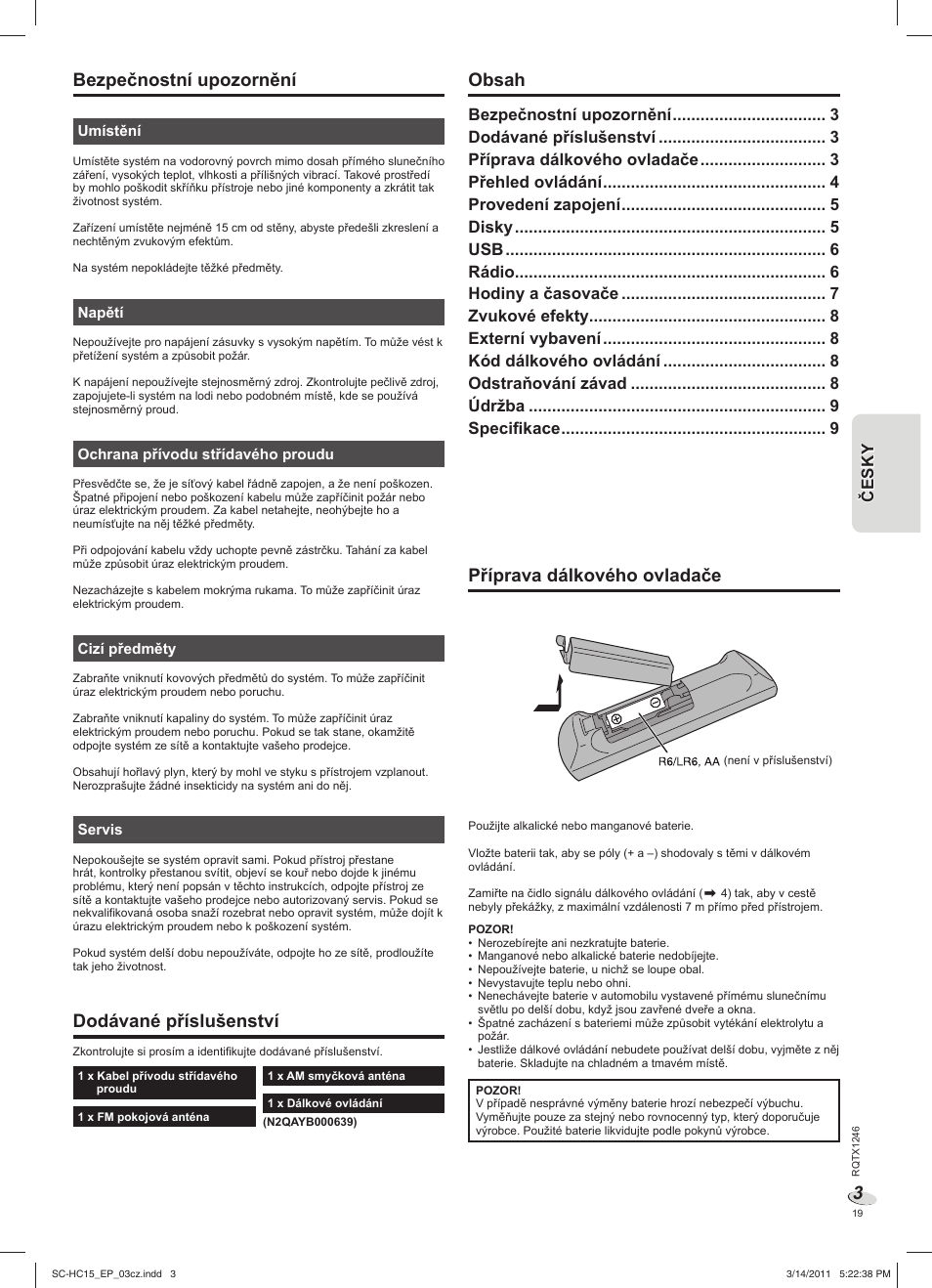 Panasonic SCHC15EP User Manual | Page 19 / 44