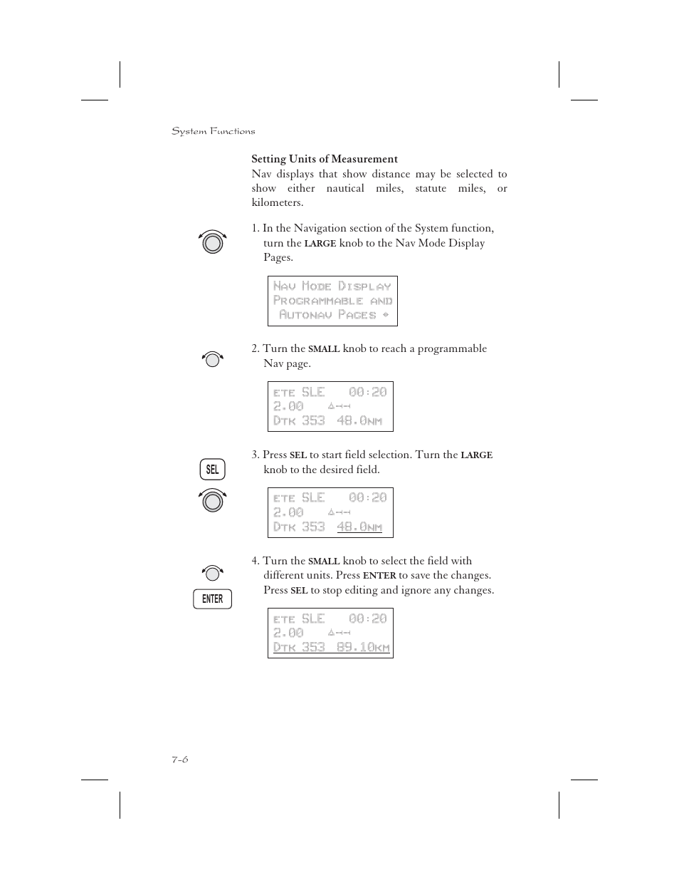 Setting units of measurement 7-6, Measurement units 7-6, Setting measurement units 7-6 | Units 7-6, Setting units of measurement -6 | Apollo 65 User Manual | Page 158 / 324