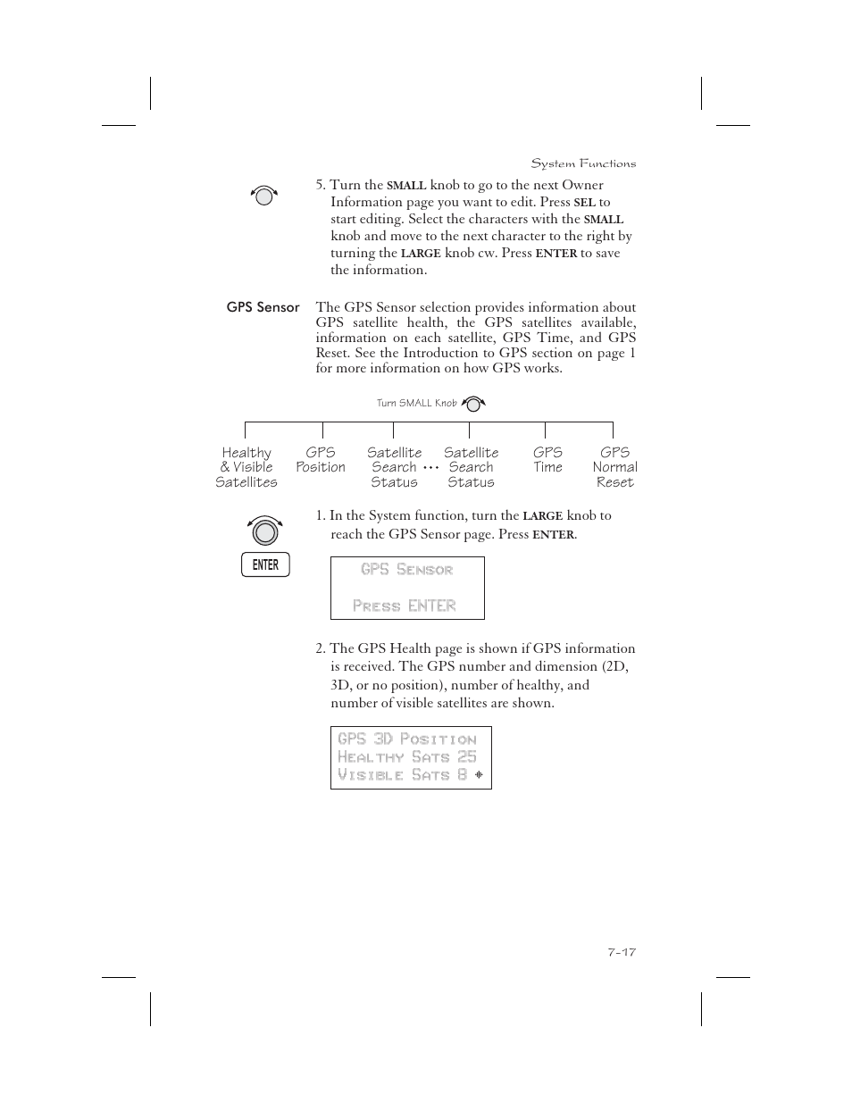 Gps sensor 7-17, Health 7-17, 11-11, Sensor 7-17 | Time 7-17, Gps sensor -17 | Apollo 65 User Manual | Page 169 / 324
