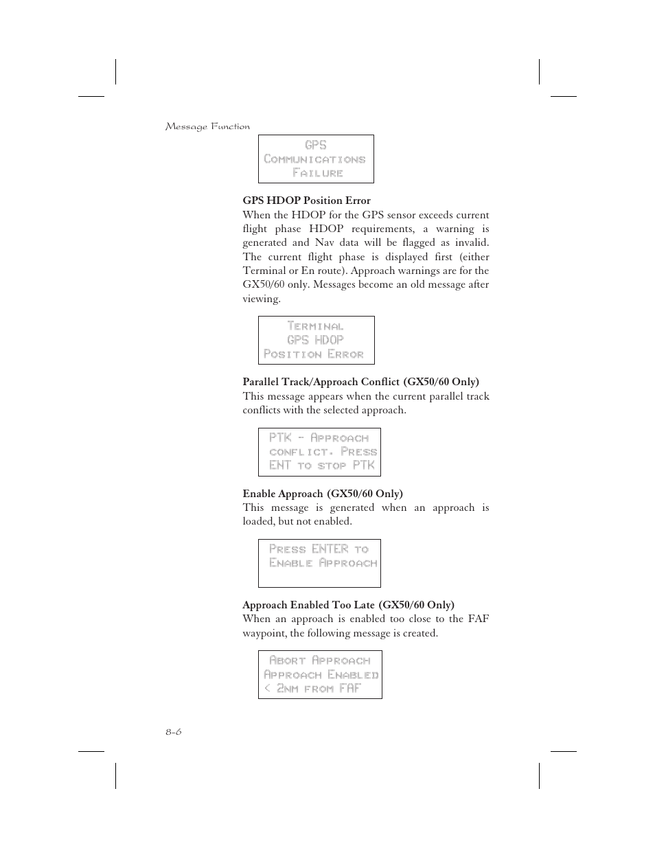 Approach 8-6, Approach conflict 8-6 | Apollo 65 User Manual | Page 182 / 324