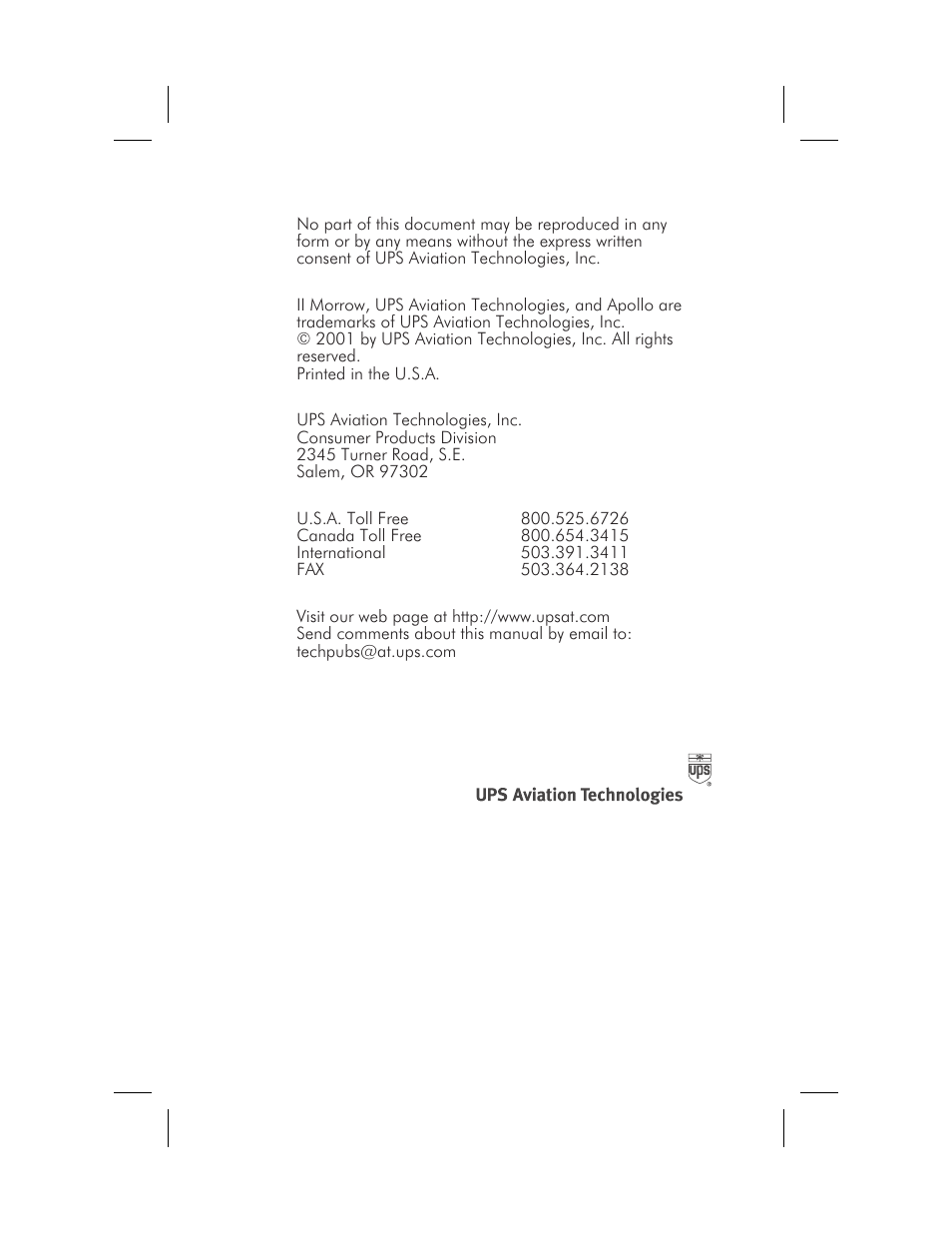 E-mail 1-ii | Apollo 65 User Manual | Page 2 / 324