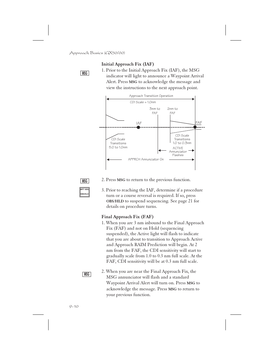 Final approach fix 9-10, Initial approach fix 9-10, Faf 9-10, 9-12 | Iaf 9-10 | Apollo 65 User Manual | Page 200 / 324