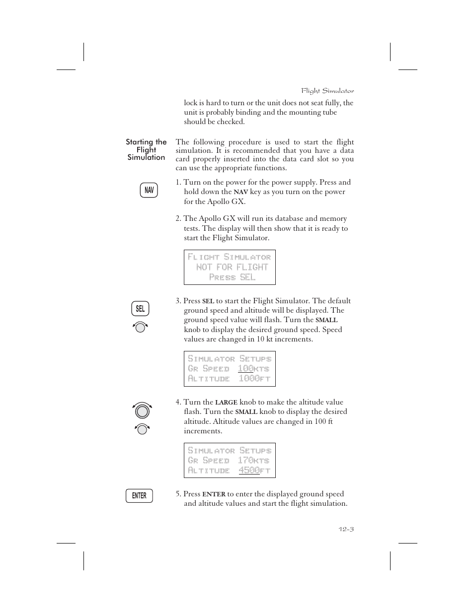Starting the flight simulation 12-3, Starting the flight simulation -3 | Apollo 65 User Manual | Page 295 / 324