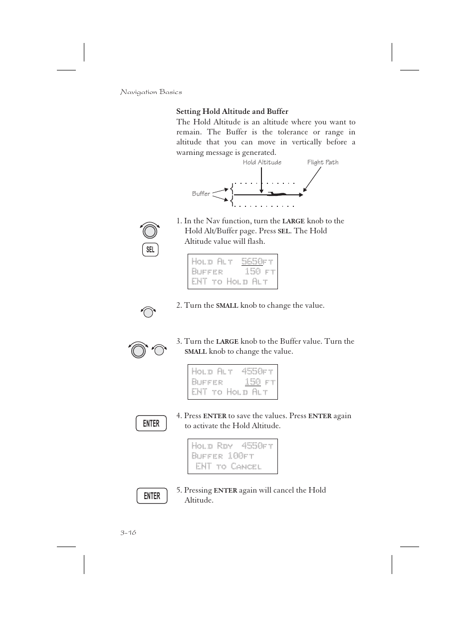 Hold altitude 3-16, 8-8, Hold buffer 3-16 | Apollo 65 User Manual | Page 54 / 324