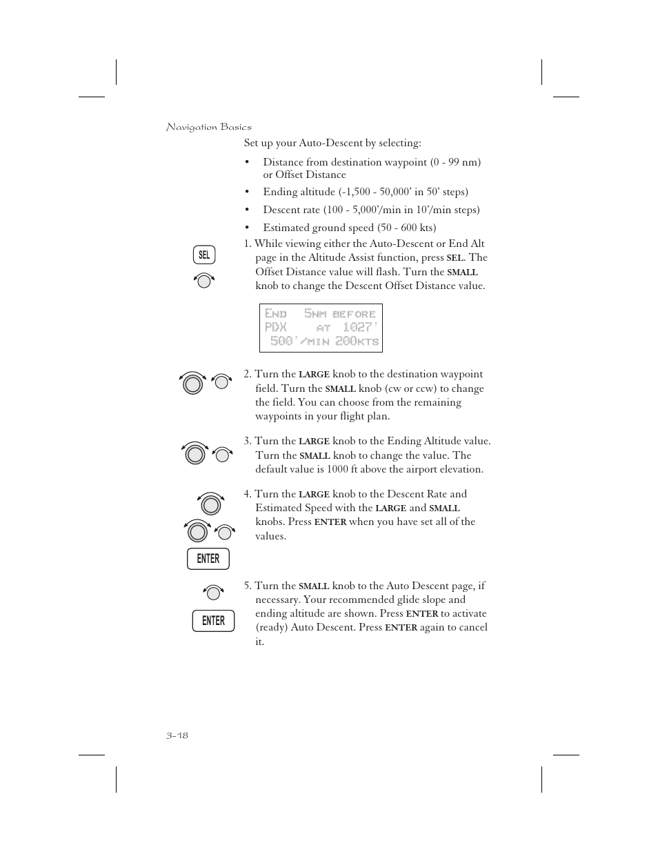 Auto-descent 3-18, Ending altitude 3-18 | Apollo 65 User Manual | Page 56 / 324