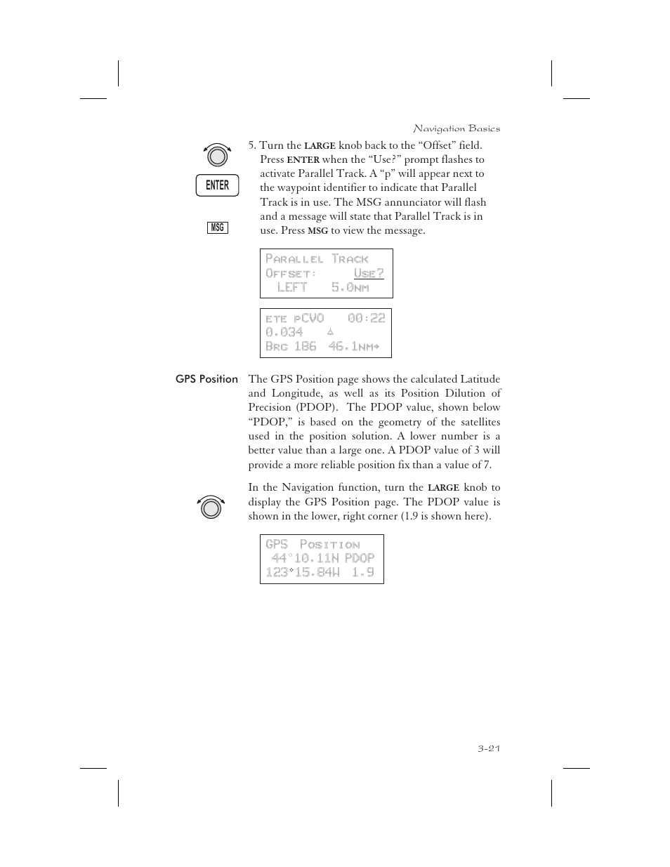 Gps position 3-21, Position 3-21, Pdop 3-21 | Gps position -21 | Apollo 65 User Manual | Page 59 / 324