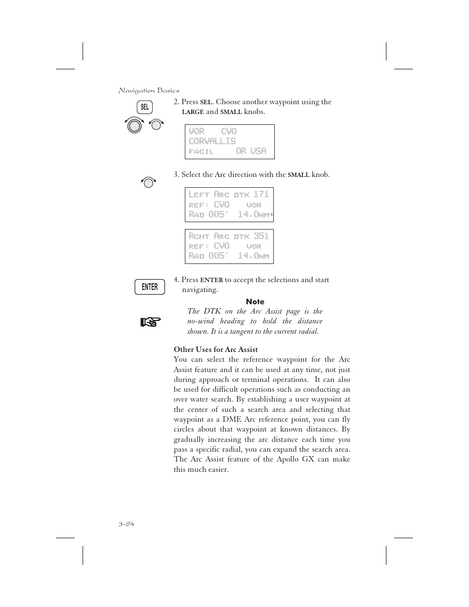 Arc assist 3-24, Dme arc 3-24, 8-11 - 8-12, 9-26, 9-63, 9-87, 12-1 | Apollo 65 User Manual | Page 62 / 324