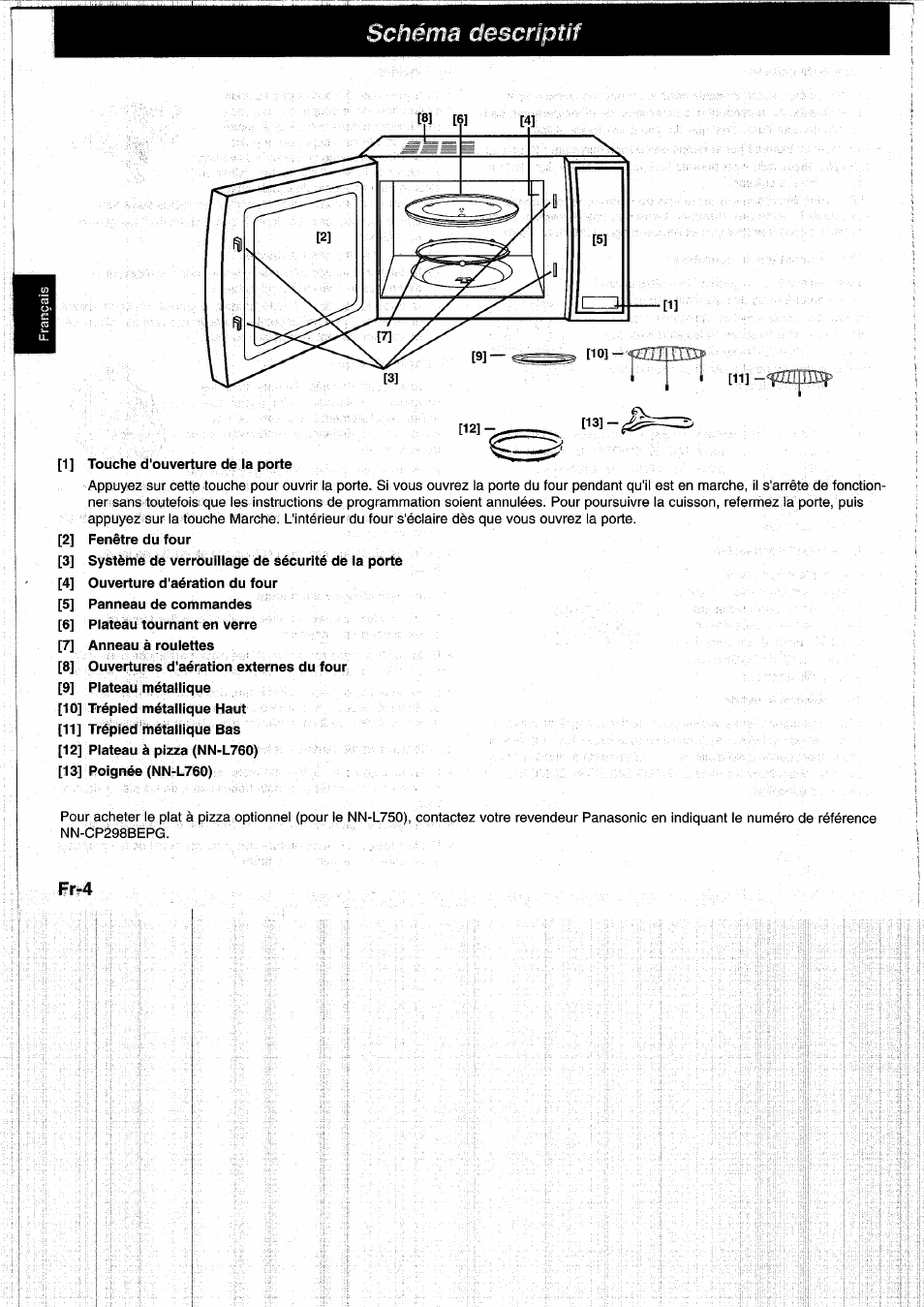 Schéma descriptif | Panasonic NNL750WB User Manual | Page 46 / 164