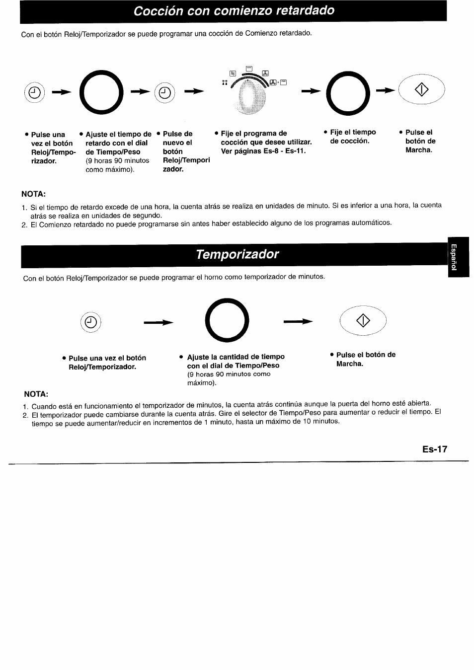 Cocción con comienzo retardado | Panasonic NNL750WB User Manual | Page 99 / 164